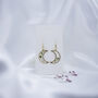 Crescent Moon Flower Gold Plated Earrings, thumbnail 9 of 9