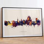 Lincoln Skyline Cityscape Art Print, thumbnail 6 of 12