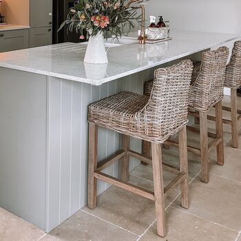 Rattan Kitchen Stool Two Seat Heights, 2 of 8