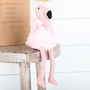 Personalised Gift Bag And Flamingo Rattle Toy, thumbnail 4 of 4