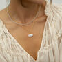 Moonstone Cloud Paperclip Necklace, thumbnail 5 of 8
