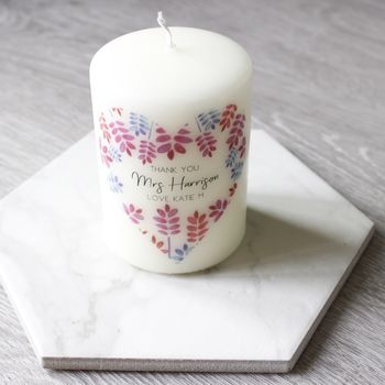 Personalised Teacher Thank You Candle Gift, 4 of 10