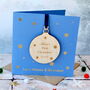 Personalised Gold Foiled Christmas Decoration Card, thumbnail 2 of 3