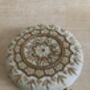 Ivory Round Handcrafted Mandala Design Clutch, thumbnail 3 of 8