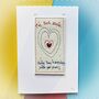 Valentines Card, Personalised, Embroidered, thumbnail 2 of 2