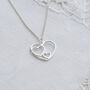 Two Hearts Personalised Necklace In Sterling Silver, thumbnail 8 of 12