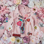 Personalised Hand Painted Faux Leather Jacket Pink, thumbnail 3 of 12