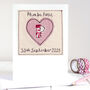 Personalised Heart New Baby Or Christening Card For Girl, thumbnail 1 of 12