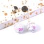 White Sequin Bauble Drop Earrings, thumbnail 2 of 2