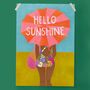 Hello Sunshine Summer Swimsuit Print, thumbnail 2 of 7
