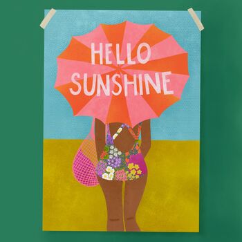 Hello Sunshine Summer Swimsuit Print, 2 of 7