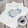 Geometric Floral Heart Wedding Invitation Magnet, thumbnail 1 of 9