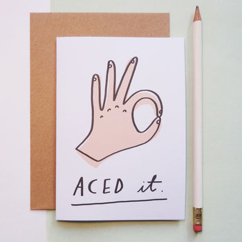 Aced It! Congratulations Card By Nic Farrell Illustration ...