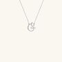 Mini Personalised Script Letter Necklace Silver, thumbnail 9 of 12