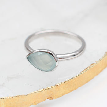 Sterling Silver And Semi Precious Chalcedony Ring, 4 of 6