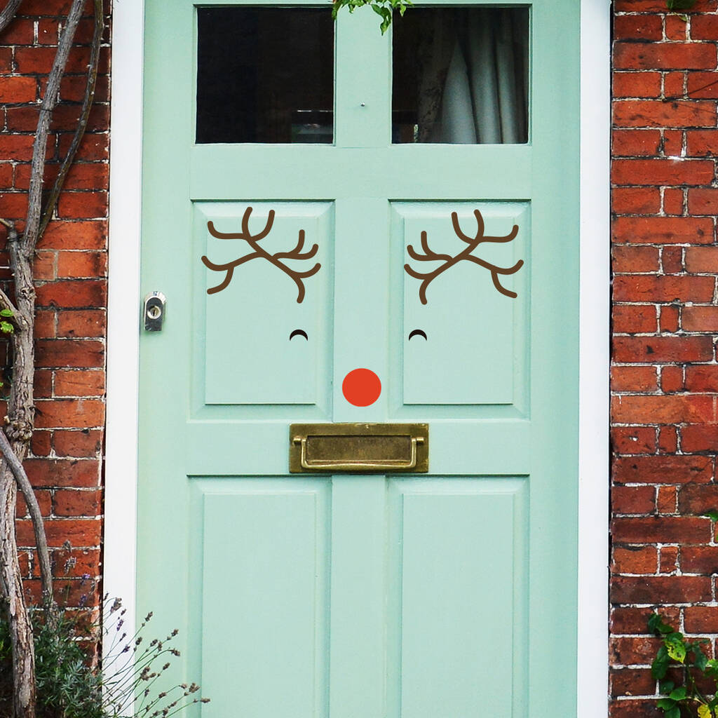 Christmas Rudolph Door Sticker