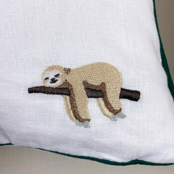 Children's Rainforest Embroidered Nursery Cushion, 6 of 8