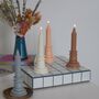 Boho Table Pillar Candle / Minimalist Neutral Decor, thumbnail 4 of 4