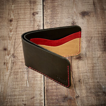 Personalised Bespoke Leather Mens Wallet Four Slots, 8 of 11