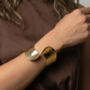 Nami 18 K Gold Plated Wave Cuff Bangle, thumbnail 5 of 5