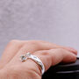 Personalised Tiny Heart Silver Charm Ring, thumbnail 3 of 8
