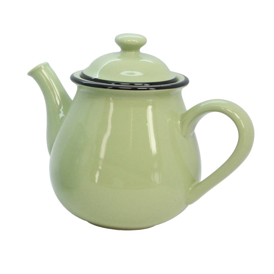 green vintage style teapot by the contemporary home  notonthehighstreet.com