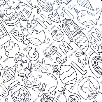 Alphabet Giant Colouring Activity Poster, 3 of 9