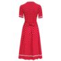 Francoise Dress In Red Polka Vintage 1940s Style, thumbnail 2 of 3