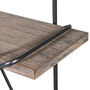 Cross Back Fir Wood And Iron Five Shelf Unit, thumbnail 2 of 2