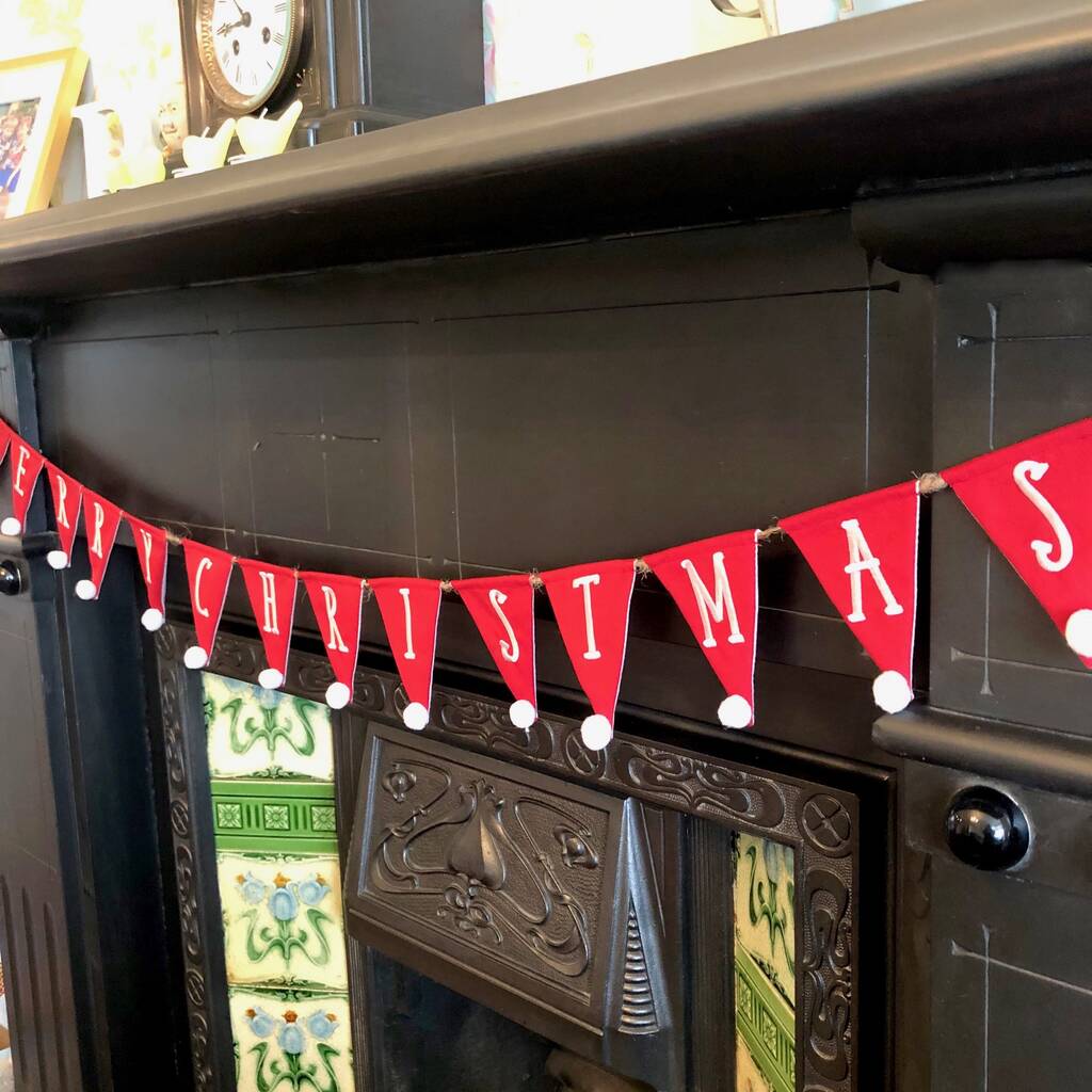 Merry Christmas Bunting Garland By Pink Pineapple Home & Gifts