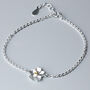 Sterling Silver Sakura Flower Bracelet, thumbnail 1 of 5