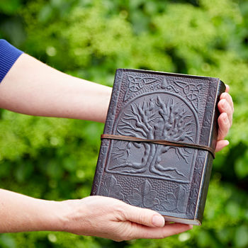Handmade Tree Of Life Leather Journal, 6 of 10