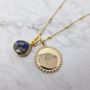 18k Gold Vermeil Plated Name And Lapis Necklace, thumbnail 1 of 3