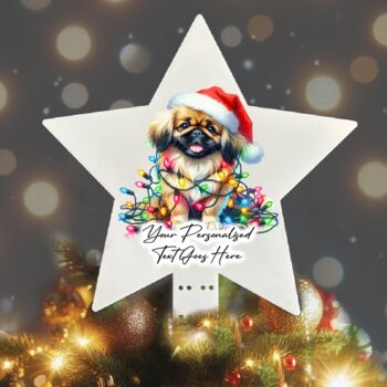 Personalised Pekingese In Christmas Lights, 10 of 10