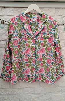 Hand Block Printed Cotton Pyjama Set, 4 of 12