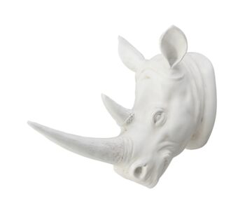 Rhino Wall Mount In White Ceramic, 9 of 9