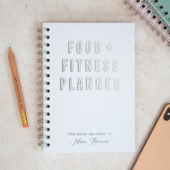 Personalised Gold Foil Food And Fitness Planner, 4 of 12