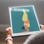 Minimal Yoga Forearm Stand Art Print, thumbnail 7 of 7