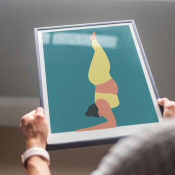Minimal Yoga Forearm Stand Art Print, 7 of 7