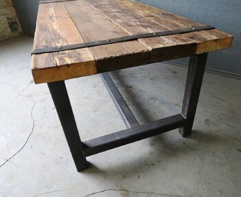 Reclaimed Industrial Medieval Table 112, 3 of 6