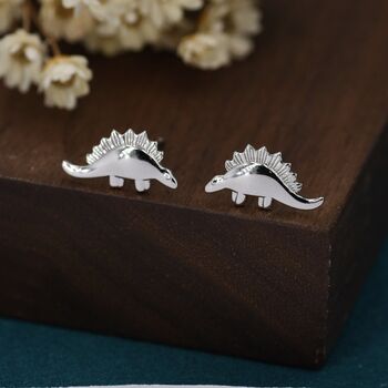 Super Cute Little Stegosaurus Dinosaur Stud Earrings, 6 of 11