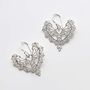Sterling Silver Dangly Lace Heart Earrings, thumbnail 3 of 10