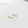 Gold Filled Circle Stud Earrings, thumbnail 4 of 11