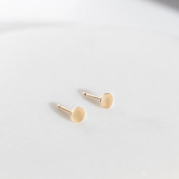 Gold Filled Circle Stud Earrings, 4 of 11