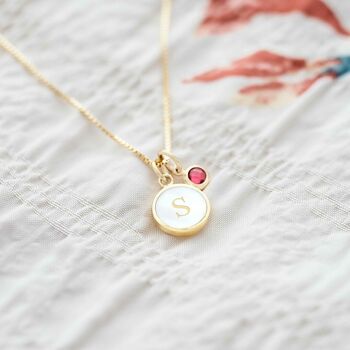 Mother Of Pearl Initial Personalised Necklace, 2 of 12
