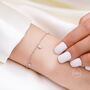 Sterling Silver Moon And Cz Star Bracelet, thumbnail 6 of 11