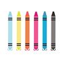 Six Crayon Shape Wall Stickers With Coat Hooks, thumbnail 3 of 3