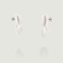 Bossa | Handmade Organic Earrings In White, thumbnail 3 of 4