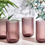 Palermo Set Of Four Amethyst Ribbed Highball Tumblers, thumbnail 1 of 5