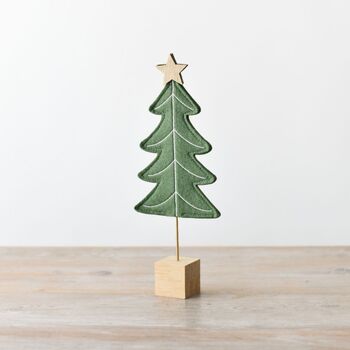 Green Felt Large Christmas Tree Decoration, 2 of 3